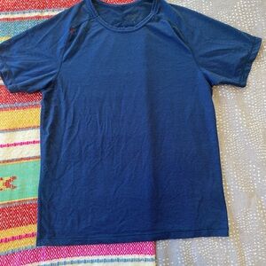 Mens Rhone Glacier PolarTec Waffle T Shirt Blue Polyester sz L